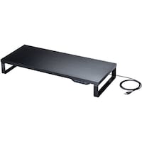 サンワサプライ SANWA USBハブ付モニター台 ブラック MRLC215BK 1台(1本)