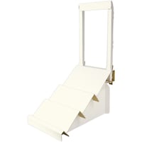 ササガワ ササガワ 棚 組立式ポスタースタンド付き3段傾斜棚ホワイト