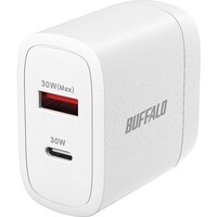 バッファロー BUFFALO PD30W対応AC充電器 C×1/A×1 2ポート ホワイト BSACPD3000C2WH 1個