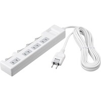 バッファロー BUFFALO 2ピン電源タップ個別SWほこり防止シャッター4個口3m