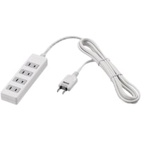 バッファロー BUFFALO 2ピン式電源タップ 4個口 5m ホワイト BTWTK2450WH 1個(34個)