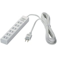 バッファロー BUFFALO 2ピン式電源タップ6個口雷サージ防止/集中スイッチ3m BSTAPPS2630WH 1個(14個)