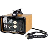 日動工業 NICHIDO 変圧器 降圧専用トラパック アースチェック機能付 2KVA 過負荷漏電保護兼用ブレーカー付 NTBEK200D 1台