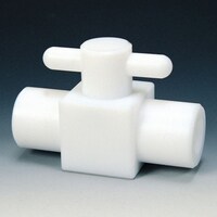 フロンケミカル フロンケミカル チューブ継手(フッ素樹脂) PTFE コンパクト二方ボールバルブ RC3/8 フッ素ゴム