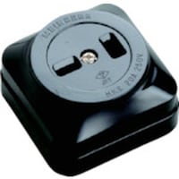 明工社 明工 2P20A角形コンセント(黒)