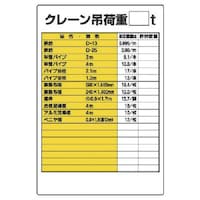 ユニット ユニット リフト関係標識 クレーン吊荷重○t