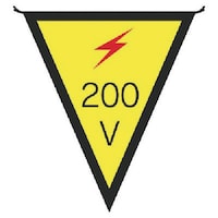 ユニット ユニット 三角旗200V 布製 300×260mm