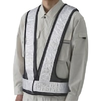 ユニット ユニット 反射ベスト(ポリス型)紺地×白反射 ナイロンメッシュ