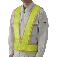 ユニット ユニット 反射ベスト(ポリス型)黄地×黄反射 ナイロンメッシュ