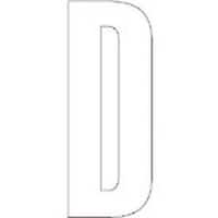 ユニット ユニット アルファベットD (白)・合成ゴム・1文字120X60 835068W 1枚
