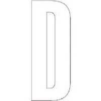 ユニット ユニット アルファベットD (白)・合成ゴム・1文字300X150 835094W 1枚