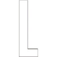 ユニット ユニット アルファベットL (白)・合成ゴム・1文字300X150 835102W 1枚