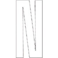 ユニット ユニット アルファベットN (白)・合成ゴム・1文字300X150 835104W 1枚