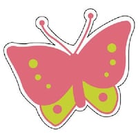 ユニット ユニット ジョイシール 蝶 ピンク PVCステッカー 195×220