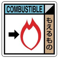 ユニット ユニット 建築業協会統一標識 もえるもの PVCステッカー 300×300 KK315 1枚