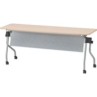 TOKIO 天板跳上式並行スタック会議テーブル(パネル付) 1500×450mm 天板色:ナチュラル NTAN1545PNR 1台