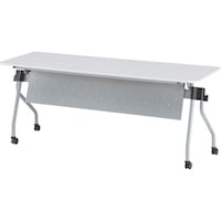 TOKIO 天板跳上式並行スタック会議テーブル(パネル付) 1800×600mm 天板色:ホワイト NTAN1860PW 1台