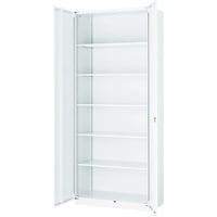 トラスコ中山 TRUSCO ユニット型壁面書庫 両開き 下置き専用 H2160 アジャスター付 ホワイト UHW21B 1台