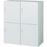 トラスコ中山 TRUSCO ユニット型壁面書庫 片開パーソナル2列2段 H1050 W色 ULW11 1台