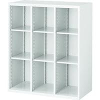 トラスコ中山 TRUSCO ユニット型壁面書庫 オープン3列 自在棚6枚付 H1050 W色 UOW1133 1台