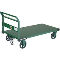 トラスコ中山 TRUSCO 鋼鉄製運搬車 1400X750 Φ200鋳物車輪 Lストッパー付 OH1LSS 1台