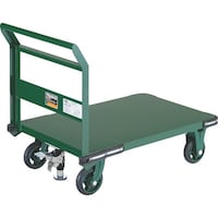 トラスコ中山 TRUSCO 鋼鉄製運搬車 900X600 ハンドル側自在車 鋳物車輪 Lストッパー付 OH2RSS 1台