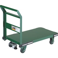 トラスコ中山 TRUSCO 鋼鉄製運搬車 800X450 ハンドル側自在車 鋳物車輪 Lストッパー付 OH3RSS 1台