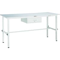 トラスコ中山 TRUSCO 軽荷重作業台高さ調節式(150kg)AEM型 900X600XH650ー950 1段引出付 ホワイト色 AEM0960F1W 1台
