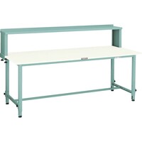 トラスコ中山 TRUSCO 軽荷重作業台高さ調節式(150kg)AEM型 900X600XH954ー1254(全高) 上棚付 グリーン色 AEM0960YURB 1台