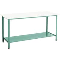 トラスコ中山 TRUSCO 軽荷重立作業台(300kg)HAE型 900X600XH900 下棚2枚付 ホワイト色 HSAE0960LT2W 1台