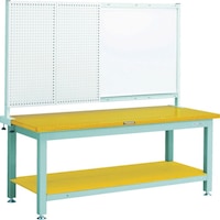 トラスコ中山 TRUSCO 重荷重作業台(3000kg)TW型 1200X750XH1740(全高) 前パネル付 グリーン色 RTW1200P1 1台