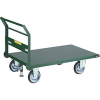 トラスコ中山 TRUSCO 鋼鉄製運搬車 1200X750 Φ200エアキャスター Lストッパー付 SH1NACSS 1台