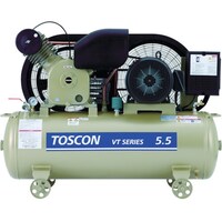 東芝産業機器システム 東芝 タンクマウントシリーズ 給油式 コンプレッサ(低圧) VT10515T 1台