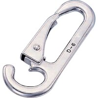 水本 水本 ステンレス スナップフックD型 オープンタイプ 長さ76mm A105 1個