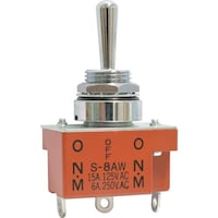 NKKスイッチズ NKKスイッチズ 防水形トグルスイッチ はんだ端子単極(ON)‐OFF(ON)