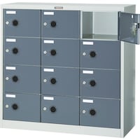 トラスコ中山 TRUSCO シューズケース 12人用 900X380XH880 鍵付 SC12PL 1台