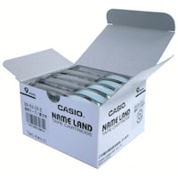 カシオ カシオ ネームランド用スタンダードテープ5本入り9mm 透明に黒字