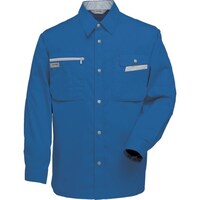 アイトス アイトス 帯電防止長袖シャツブルーM