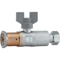 カクダイ KAKUDAI 逆止弁つきボール止水栓(ワンタッチ) 片ナットつき 65620113B 1個