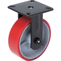 オーエッチ工業 OH スーパーストロングキャスター重荷重用 固定ウレタン車輪 車輪径100mm 許容荷重350kg