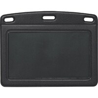 オープン工業 OP 名札用ケース レザー調 黒 (10枚入)