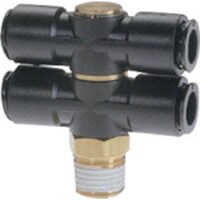 チヨダ チヨダ チューブ継手 フジ ダブルバンジョー(樹脂) 4mm R1/8