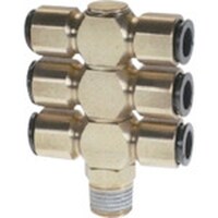 チヨダ チヨダ チューブ継手 フジ トリプルバンジョー(金属) 6mm R1/8