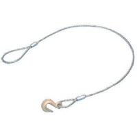 HHH HHH フック付ワイヤー 片フック片ワッパ メッキ9mm×3m