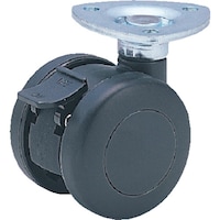 ユーエイキャスター ユーエイ プレート式 自在 双輪キャスター ナイロン 車輪径50mm ストッパー付き OTHERS P型 取付寸法40