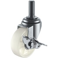 ユーエイキャスター ユーエイ ねじ込み式 自在 キャスター ナイロン 車輪径50mm ストッパー付き Sタイプ STS型 ネジ寸法M12×35ピッチ1.75