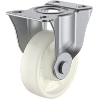 ユーエイキャスター ユーエイ プレート式 固定 ステンレスキャスター ナイロン 車輪径100mm Jタイプ SUSSK型 取付寸法90×50(80×45)