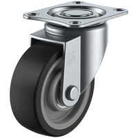 ユーエイキャスター ユーエイ プレート式 自在 キャスター ゴム 車輪径75mm Sタイプ SG型 取付寸法55×42