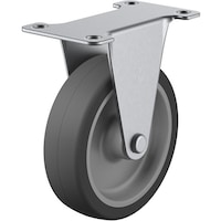 ユーエイキャスター ユーエイ プレート式 固定 ステンレスキャスター エラストマー 車輪径100mm Eタイプ SUSER型 取付寸法82×40