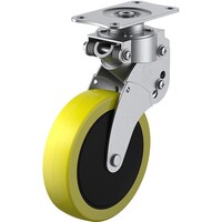 ユーエイキャスター ユーエイ プレート式 自在 クッションキャスター